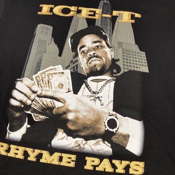 Ice-T Rhyme Pays Rap Tee Reprint 2008 - Picture 2 of 4